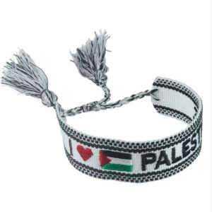 Pulsera I love Palestine. Yo amo Palestina - Blanca