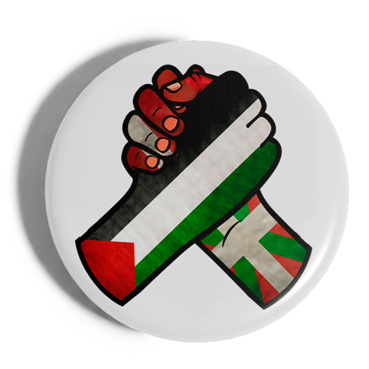 Chapa Manos Palestina País Vasco