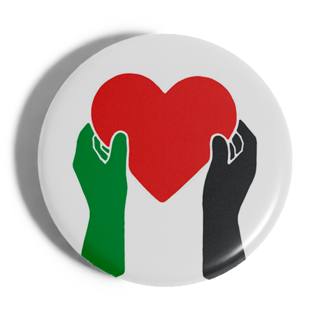 Chapa Manos Corazón Bandera