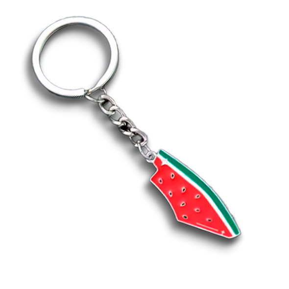 Llavero metal sandía y mapa Palestina