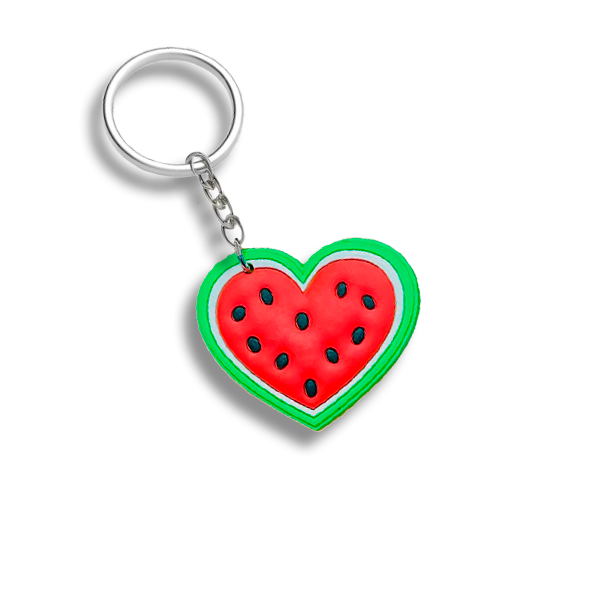 Llavero goma corazón sandía Palestina