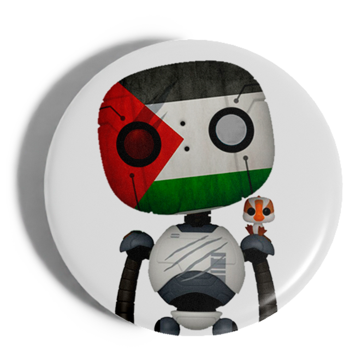 Chapa Robot Bandera Palestina