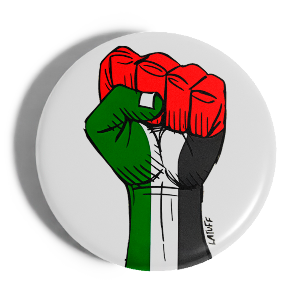 Chapa Puño Bandera Latuff