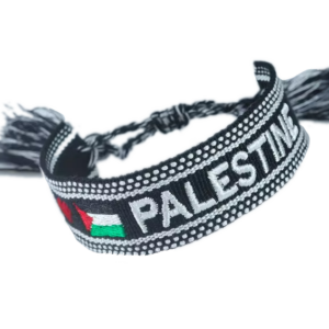 Pulsera I love Palestine. Yo amo Palestina - Negra