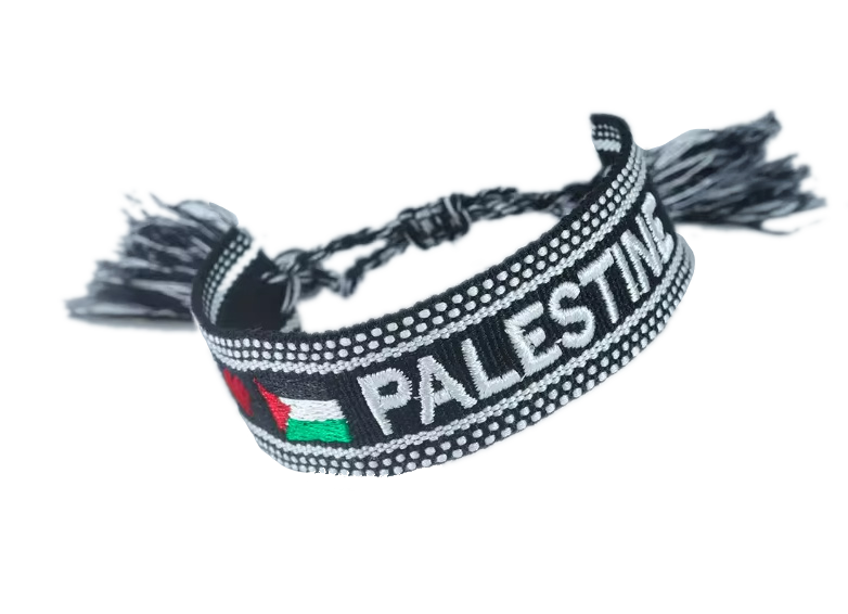 Pulsera I love Palestine. Yo amo Palestina - Negra
