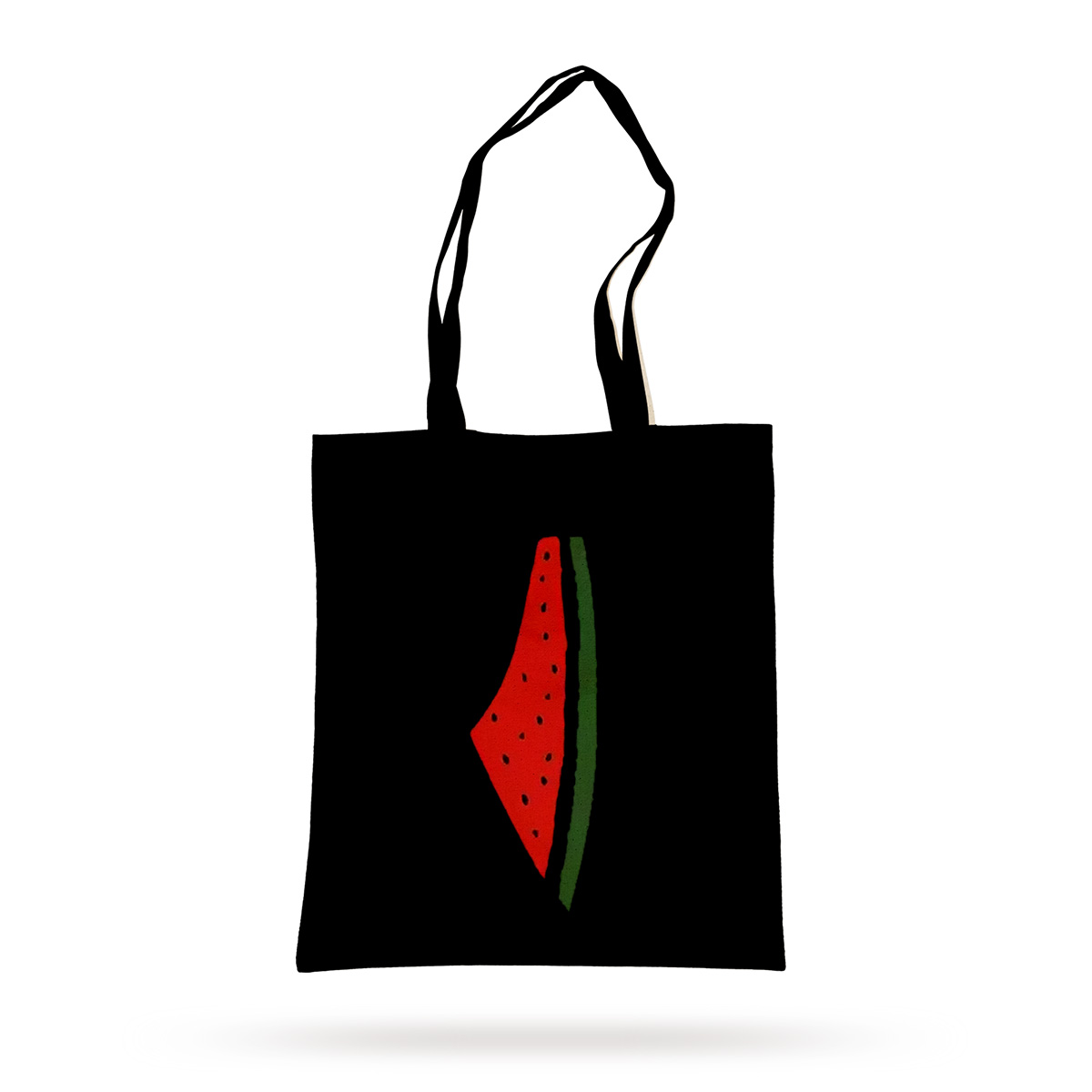 Tote Bag Negro - Sandía Mapa Palestina