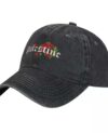 Gorra Palestina negra, ajustable, con broche trasero